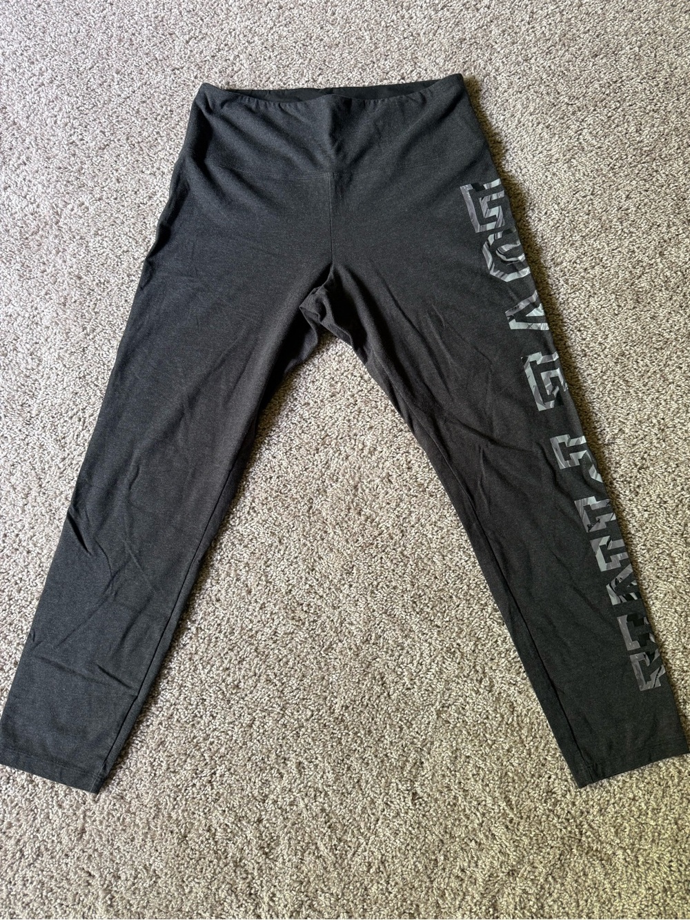 PINK Victoria's Secret Dark Gray Leggings with Logo